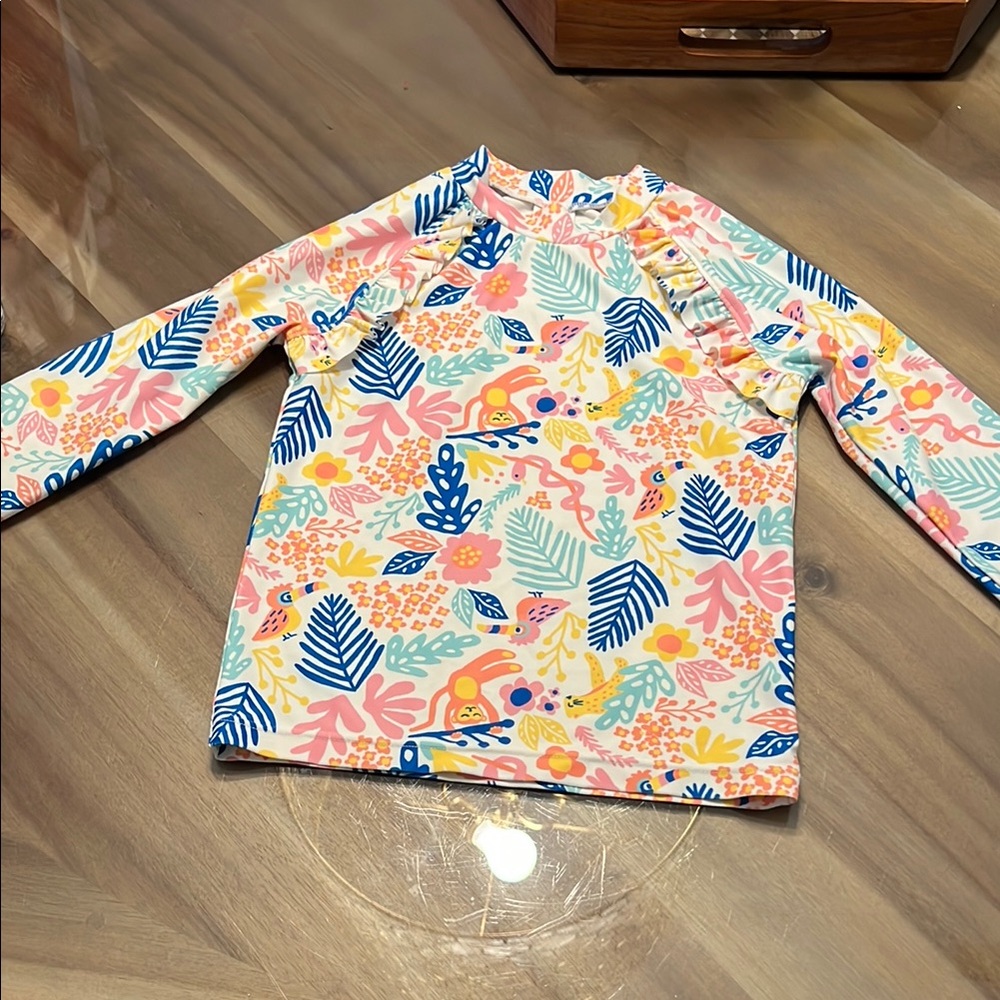 Tucker + Tate Pink and Blue Rashguard Swim Shirt
